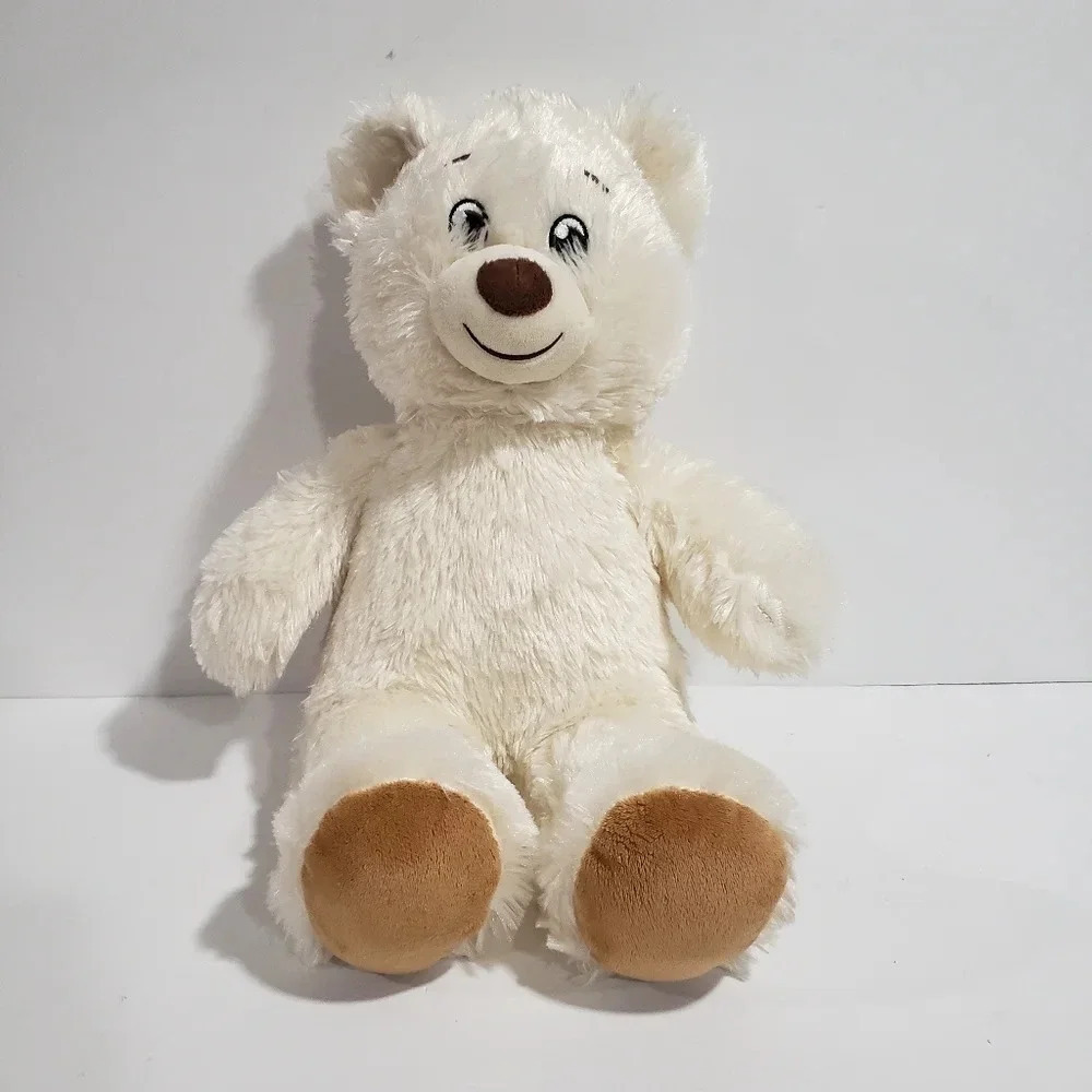 Build A Bear Stuffed Animal Cream  Colored Teddy Lil Pudding 15".